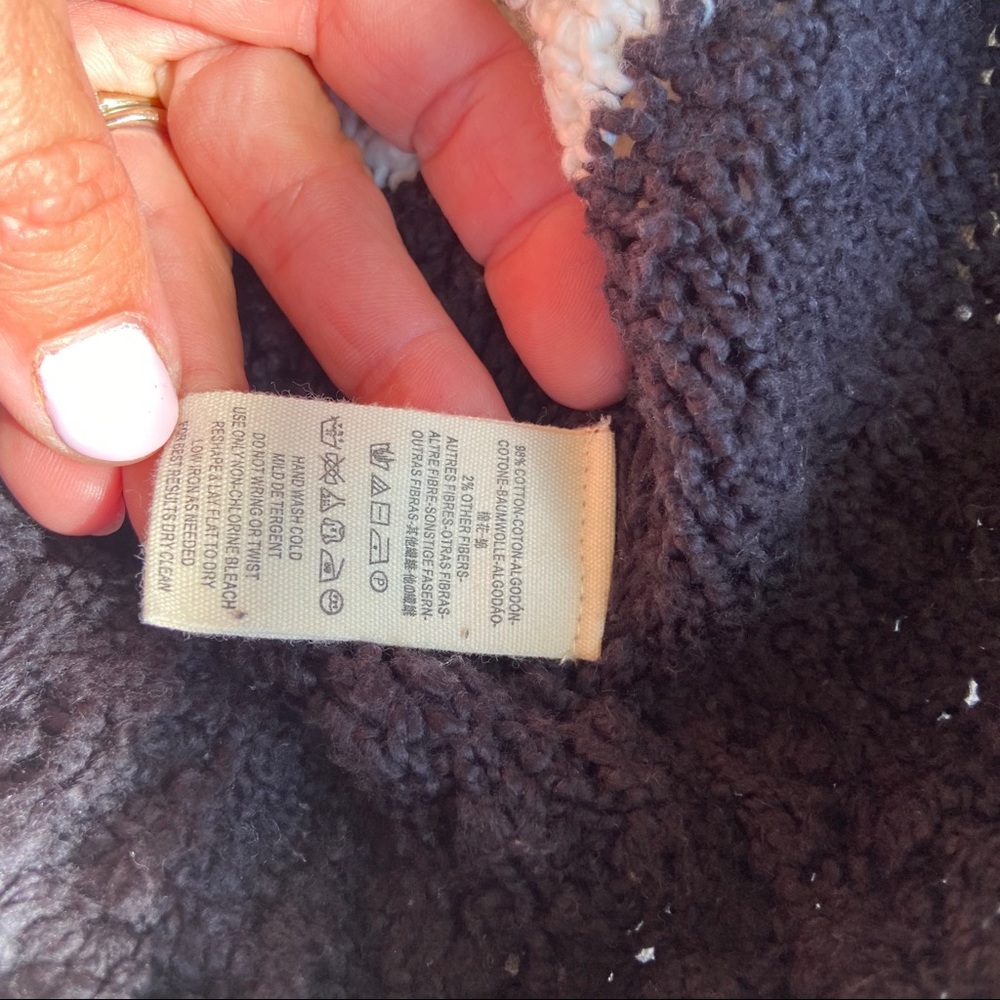 FREE PEOPLE black and cream knubby knit sweater - Picture 5 of 9